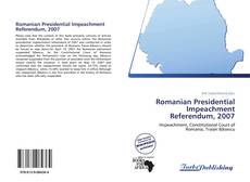 Buchcover von Romanian Presidential Impeachment Referendum, 2007