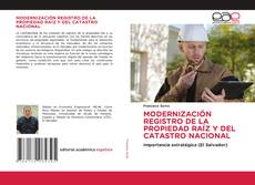 Buchcover von MODERNIZACIÓN REGISTRO DE LA PROPIEDAD RAÍZ Y DEL CATASTRO NACIONAL