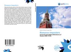 Romanov Impostors kitap kapağı