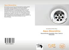 Capa do livro de Aqua Alexandrina 