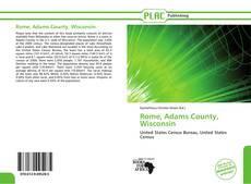 Capa do livro de Rome, Adams County, Wisconsin 