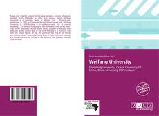 Обложка Weifang University