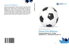 Buchcover von Owain Fôn Williams