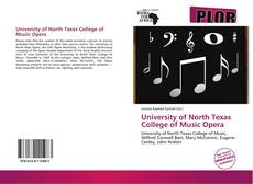 University of North Texas College of Music Opera kitap kapağı