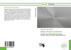 Weisz-Prater Criterion kitap kapağı