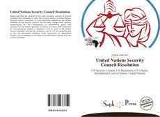 Bookcover of United Nations Security Council Resolution