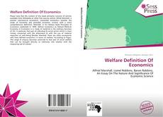 Bookcover of Welfare Definition Of Economics