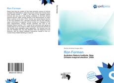 Portada del libro de Ron Forman