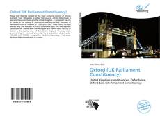 Copertina di Oxford (UK Parliament Constituency)