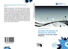 Buchcover von Serbian Academy of Sciences and Arts