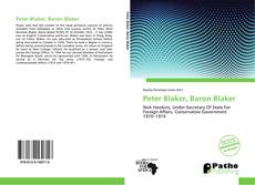 Peter Blaker, Baron Blaker kitap kapağı
