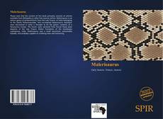 Bookcover of Malerisaurus