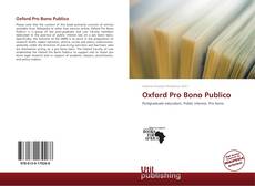 Oxford Pro Bono Publico的封面