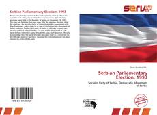 Serbian Parliamentary Election, 1993的封面