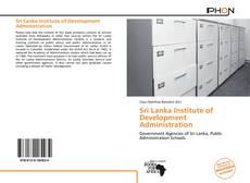 Capa do livro de Sri Lanka Institute of Development Administration 