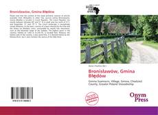 Portada del libro de Bronisławów, Gmina Błędów