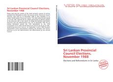 Buchcover von Sri Lankan Provincial Council Elections, November 1988