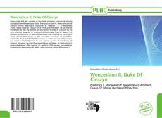 Portada del libro de Wenceslaus II, Duke Of Cieszyn