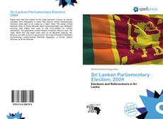 Portada del libro de Sri Lankan Parliamentary Election, 2004