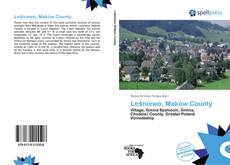 Portada del libro de Leśniewo, Maków County