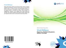 Buchcover von Vivid Niltava