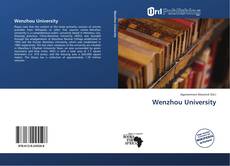 Wenzhou University kitap kapağı