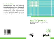 Capa do livro de Peter Fox (politician) 