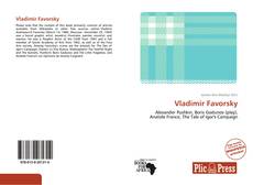 Bookcover of Vladimir Favorsky