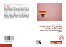 Capa do livro de Recognition of Same-Sex Unions in Romania 