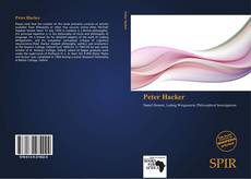 Bookcover of Peter Hacker