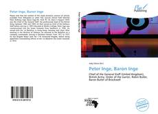Bookcover of Peter Inge, Baron Inge