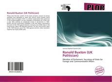 Bookcover of Ronald Buxton (UK Politician)