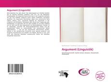 Buchcover von Argument (Linguistik)