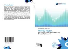 Bookcover of Wesley Taylor