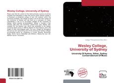 Wesley College, University of Sydney kitap kapağı