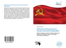 Bookcover of Udmurt Autonomous Soviet Socialist Republic