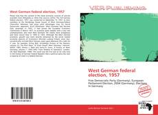 Capa do livro de West German federal election, 1957 