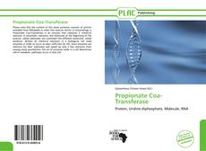 Buchcover von Propionate Coa-Transferase