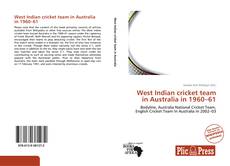 Couverture de West Indian cricket team in Australia in 1960–61