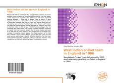 Bookcover of West Indian cricket team in England in 1906