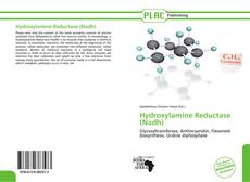 Buchcover von Hydroxylamine Reductase (Nadh)