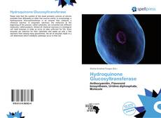 Buchcover von Hydroquinone Glucosyltransferase