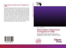 Portada del libro de West Indian cricket team in England in 1980