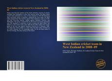 West Indian cricket team in New Zealand in 2008–09 kitap kapağı