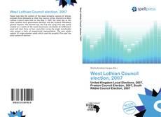 Buchcover von West Lothian Council election, 2007