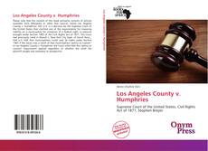 Capa do livro de Los Angeles County v. Humphries 