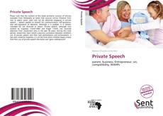 Private Speech kitap kapağı