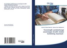 Texnologik yondashuvga asoslangan kredit-modul tizimining mazmuni kitap kapağı