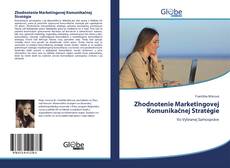 Обложка Zhodnotenie Marketingovej Komunikačnej Stratégie