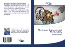 Couverture de Maintenance Engineering and Maintainability